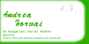 andrea horvai business card